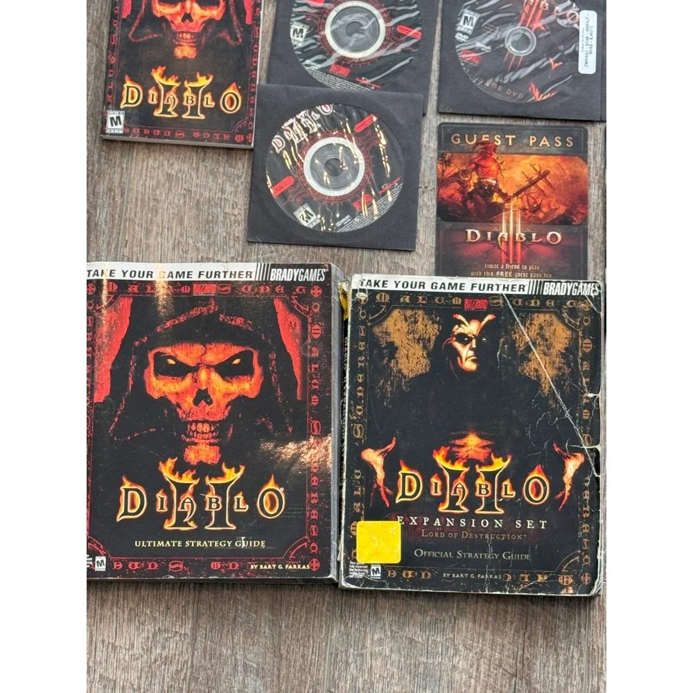 Diablo‎ PC Mixed Game Lot Blizzard Strategy Guides Expansion Lord of Destruction